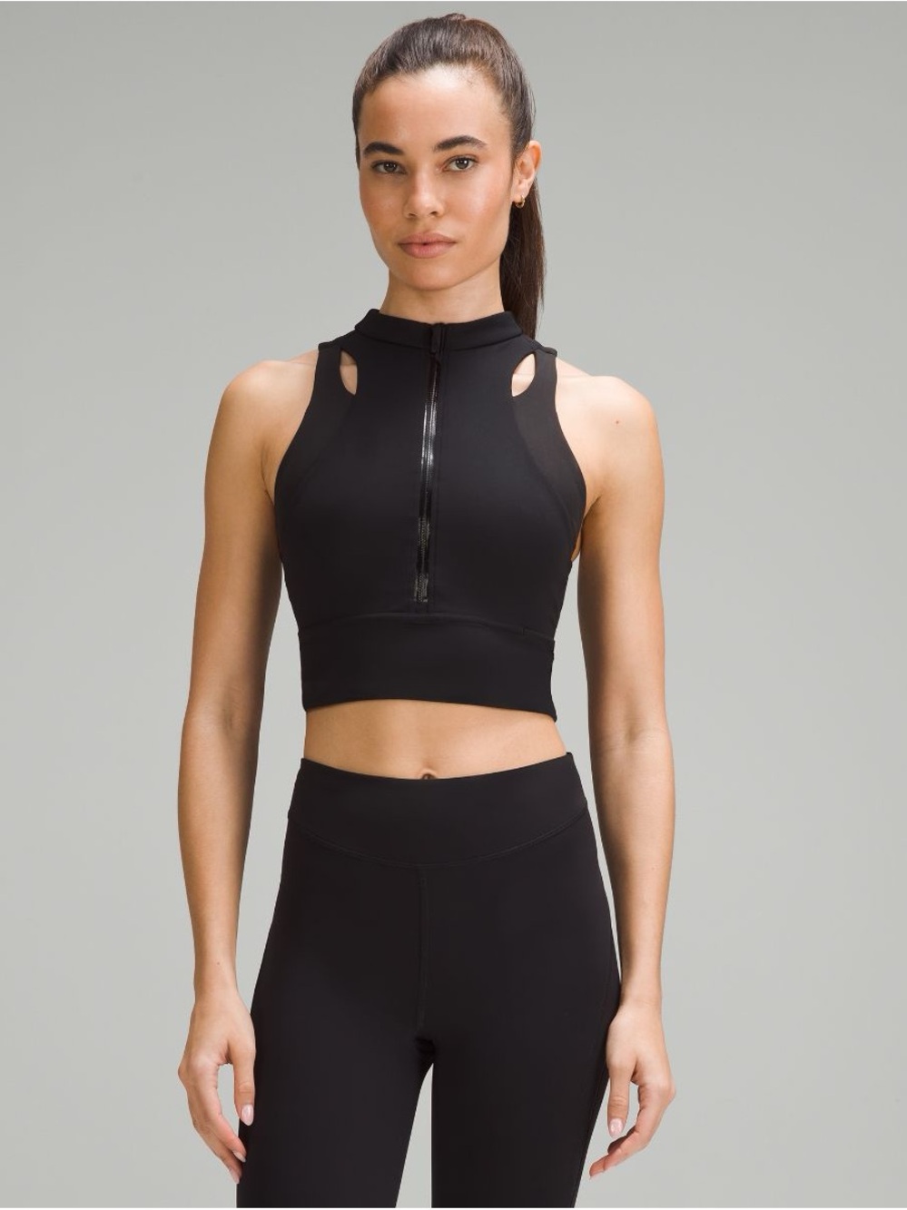 Lululemon Nulux Cropped Half-Zip Track Tank Top - Size 2
